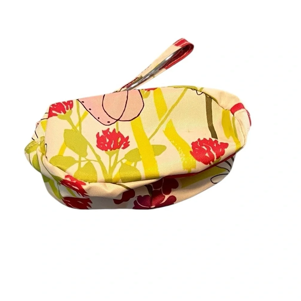 Clinique Floral Print Bag Red Yellow Green